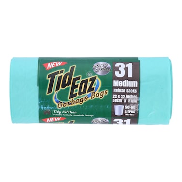 Tid Eaz Refuse Sacks Large Garbage Bags 31 pcs