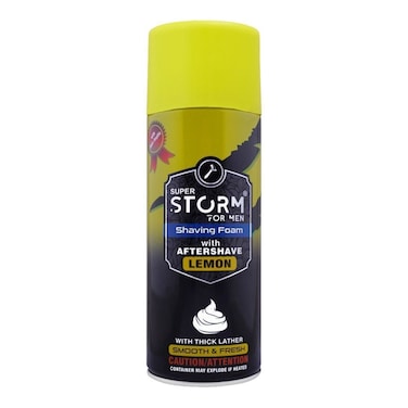 Super Storm for Men Shaving Foam with Aftershave Lemon 75ml