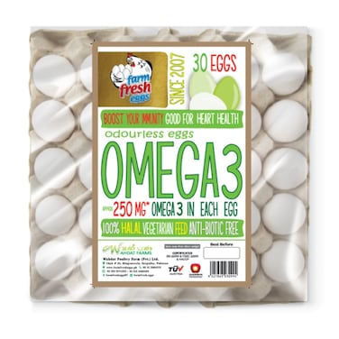 Farm Fresh Omega3 30 Eggs Tray