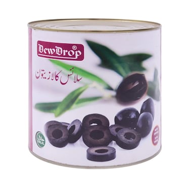 Dewdrop Olive Black Slice Tin 2.5 Kg