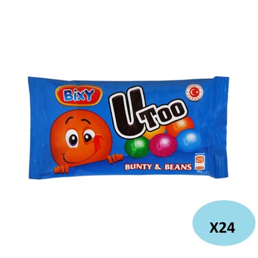 Bixy U Too Bunty Beans Blue 45g (Pack Of 24)