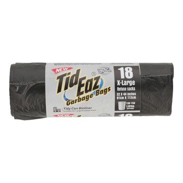Tid Eaz Garbage Bags 18 X-Large Refuse Sacks