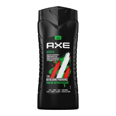 Axe Africa Squeezed Mandarin &amp; Sandalwood Scent 3In1 Shower Gel 250ml