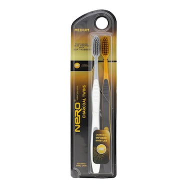 Nero Charcoal Twins Tooth Brush 2 Pcs