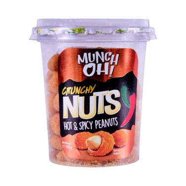 Munch Oh Crunchy Nuts Hot &amp; Spicy Peanuts 150 gr