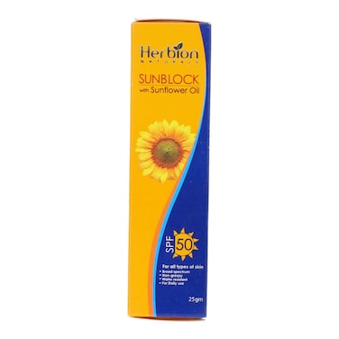 Herbion Naturals Sunblock With Sunflower Oil SPF-50 25g
