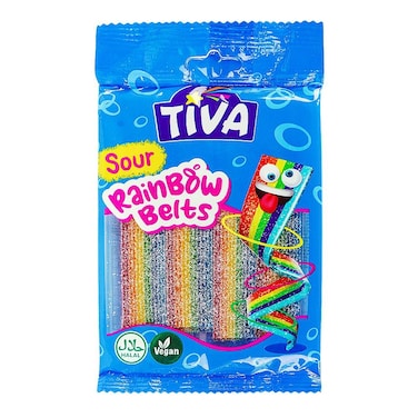 Tiva Sour Rainbow Belts 80 gr