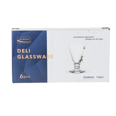 Deli Glassware Set 130ml x 6 Pcs