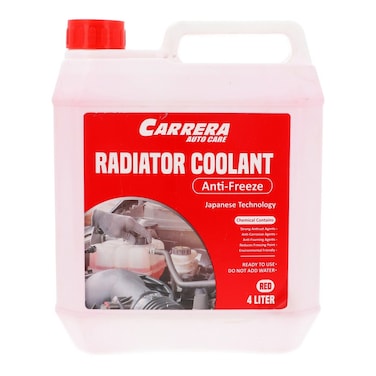 Carrera Auto Care Radiator Coolant Anti-Freeze Red 4 Litre