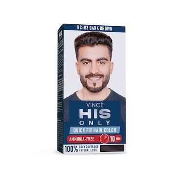 Vince Dark Brown His Only Men Hair Color (HC-03)