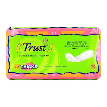 Trust Regular Long Stick ons Thicks Napkins 10 Pack