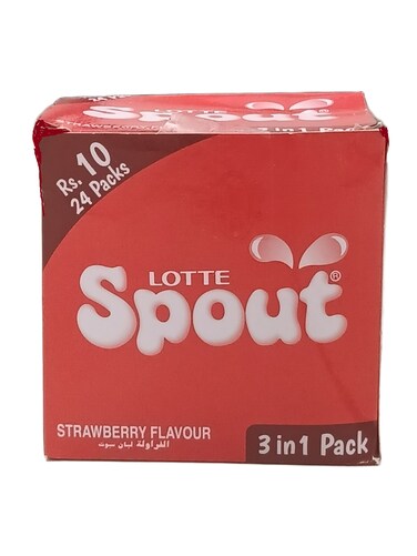 Lotte Spout Strawberry 3in1 8.4 gr (Pack Of 24)