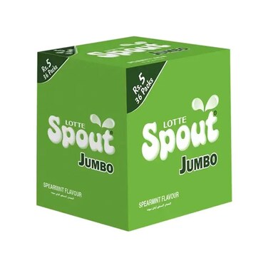 Lotte Spout Spearmint Jumbo 4 gr (36 Pcs)
