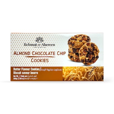 Rehmat e Shereen Almond Chocolate Chip Cookies 200 gr