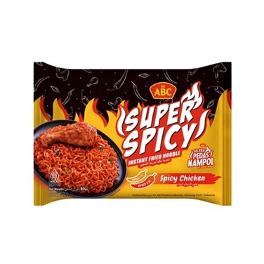 Mi Abc Fried Noodle Super Spicy Chicken 80 gr