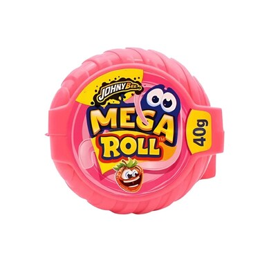 Sugar &amp; Pop Mega Roll Strawberry Flavour Bubble Gum 40g