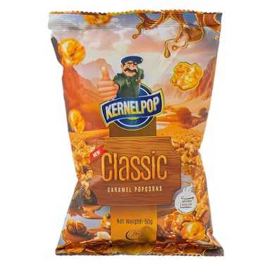 Kernelpop Coated Classic Caramel Popcorns 50g