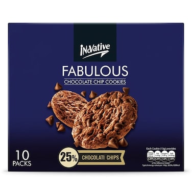 Innovative Fabulous Chocolate Chip Cookies 30g (Pack Of 10)