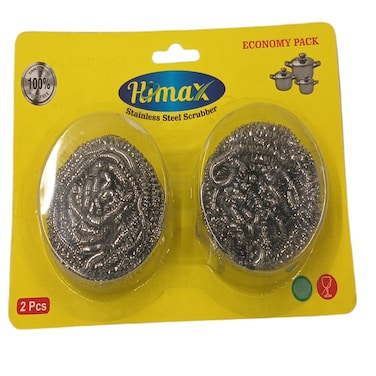 Himax Stainless Steel Scrubber Economy (Pack Of 2)