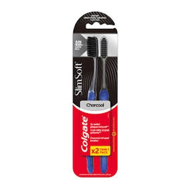Colgate Slim Soft Charcoal Twin Pack