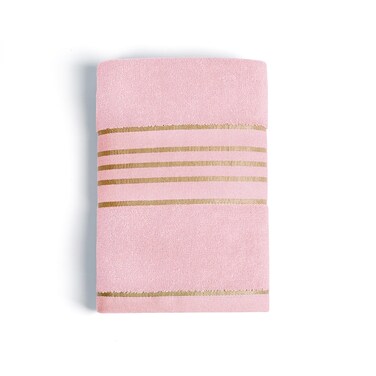 LC Hand Towel Golden Stripe Pink