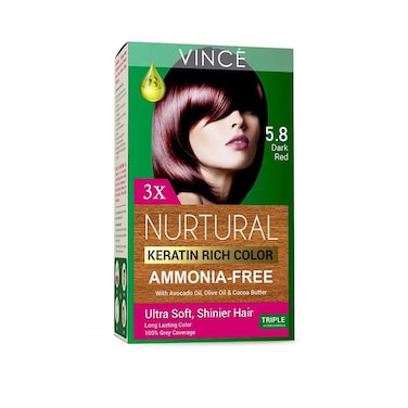 Vince Nurtural Women Hair Color Dark Red 5.8 132ml