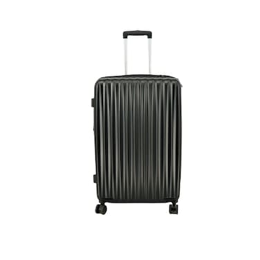FLO Carcross Expandable ABS Hard Suitcase Luggage Trolley Black 24Inch