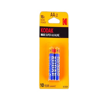 Kodak Max Alkaline Batteries AA (Pack Of 2)