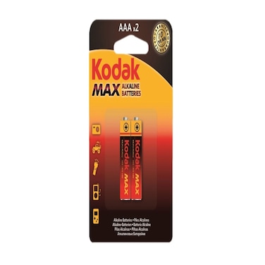 Kodak Max Alkaline Batteries AAA (Pack Of 2)
