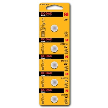 Kodak Max Lithium Coin CR2016 BP 5Pcs