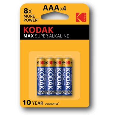 Kodak Max Super Alkaline Battery AAA BP 4Pcs