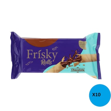 Innovative Frisky Chocolate Rolls 32.4g (Pack Of 10)