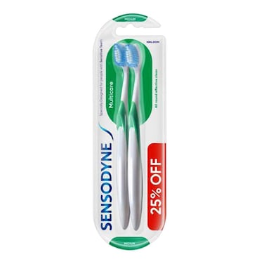 Sensodyne Multicare Medium Toothbrush Twin Pack
