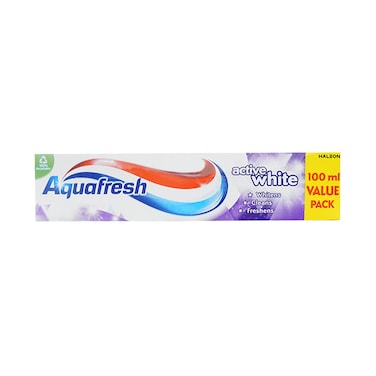 Aqua fresh Active White Toothpaste Value Pack 100 ml