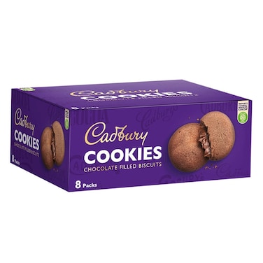 Cadbury Cookies Chocolate Filled Biscuits 25g (Pack Of 8)