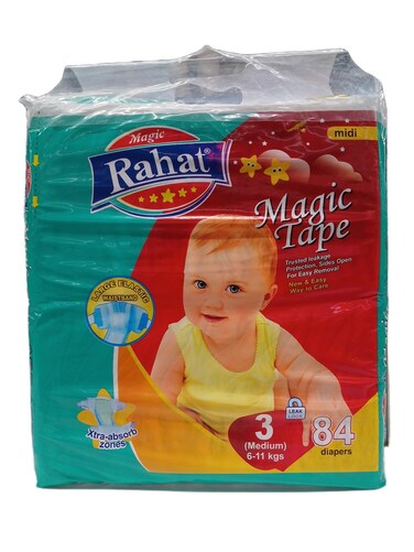 Rahat Magi Baby Jumbo Diaper Medium (Pack Of 84)