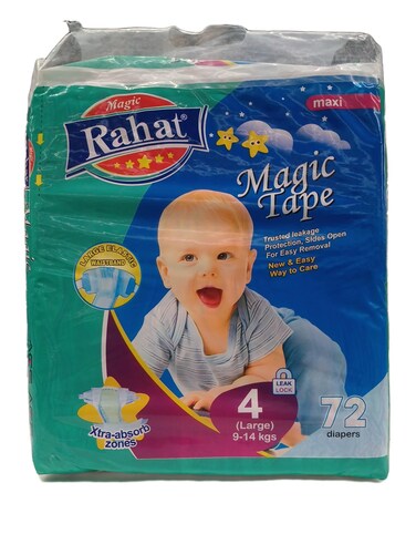 Rahat Magi Baby Jumbo Diaper Large (Pack Of 72)