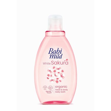 Babi Mild White Sakura Organic Head &amp; Body Wash 180 ml