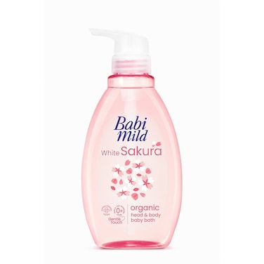 Babi Mild White Sakura Organic Head &amp; Body Bath 380 ml