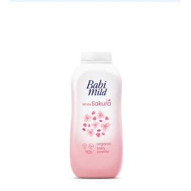 Babi Mild White Sakura Organic Baby Powder 350 gr