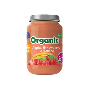 Deva&nbsp;Baby&nbsp;Food&nbsp;Jar&nbsp;Organic&nbsp;Apple&nbsp;Strawberry&nbsp;&amp;&nbsp;Banana&nbsp;6+&nbsp;Months 190 gr