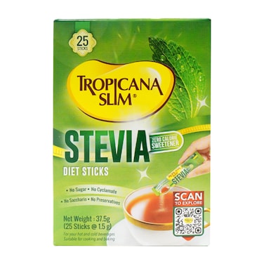 Tropicana Slim Stevia Sweetener 37.5 gr (Pack Of 25)