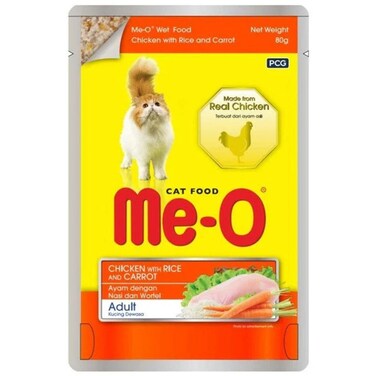 ME-O Cat Food Chicken with Rice and Carrot 80g
