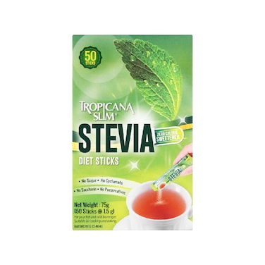 Tropicana Slim Stevia Sweetener Diet Sticks 75 gr (Pack Of 50)
