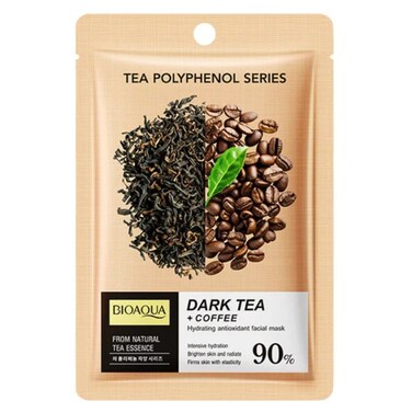 BIOAQUA Dark Tea &amp; Coffee Hydrating Antioxidant Facial Sheet Mask 25ml