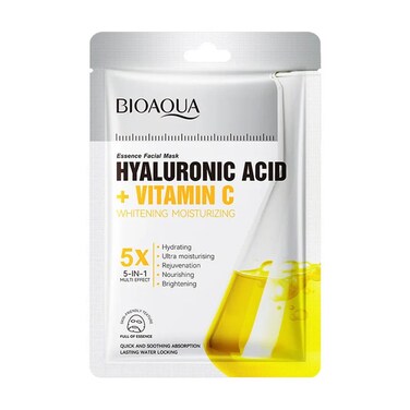 BIOAQUA Hyaluronic Acid &amp; Vitamin C Facial Sheet Mask