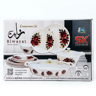 SK Melamine Set Riwayat Double Glaze 69Pcs