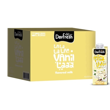Dayfresh Vanilla Flavored Milk 225ml (Pack Of 12)