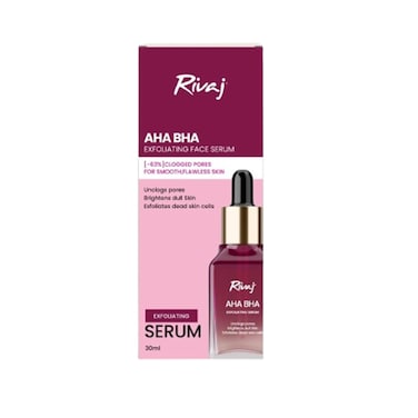 Rivaj AHA &amp; BHA Exfoliating Face Serum 30ml