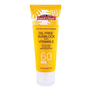 Saeed Ghani Extra Whitening Vitamin C Oil-Free Sun Block SPF60 60ml